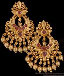 Premium Matt Finish Antique Dangler Earring With Beads ER3548 Premium Matt Finish Antique Dangler Earring With Beads ER3548