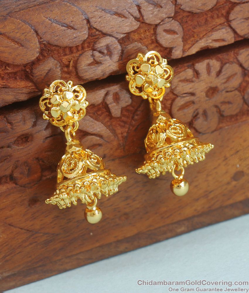 Daily Wear Full Gold Jhumki Earring At Affordable Price Online ER3565
