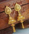 One Gram Gold Plated Long Jhumki Kerala Type Bridal Jewelry ER3567
