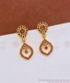 Ruby Ad Stone Gold Imitation Dangler Earrings Shop Online ER3583