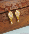 Daily Wear Gold Plated Stud Full White Stone Earring ER3587