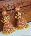 Grand Full  Ruby Kerala Wedding Gold Jhumki Earring Shop Online ER3590