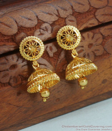 One Gram Gold Jhumki Earring Womens Daily Wear Collections ER3594