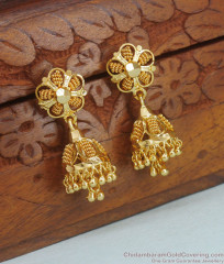 1 Gram Gold Jhumki Net Pattern Earrings Shop Online ER3597 1 Gram Gold Jhumki Net Pattern Earrings Shop Online ER3597