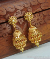 Grand Bridal Wear Gold Plated Earring Adukku Jhumki Designs ER3599