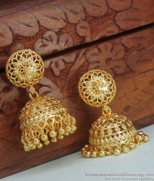 Attractive 2 Gram Gold Jhumki Earring Bridal Designs ER3603 Attractive 2 Gram Gold Jhumki Earring Bridal Designs ER3603