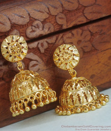New Fashion 2 Gram Gold Jhumki Earring Bridal Designs ER3607 New Fashion 2 Gram Gold Jhumki Earring Bridal Designs ER3607