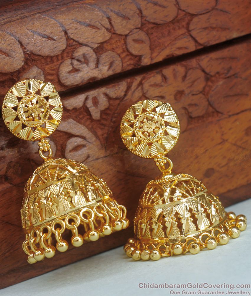 New Fashion 2 Gram Gold Jhumki Earring Bridal Designs ER3607