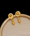 Small Dangler Forming Gold Earring Design Daily Wear Collections ER3621