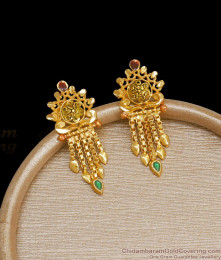 Meenakari Dangler 2 Gram Gold Earrings Shop Online ER3622 Meenakari Dangler 2 Gram Gold Earrings Shop Online ER3622