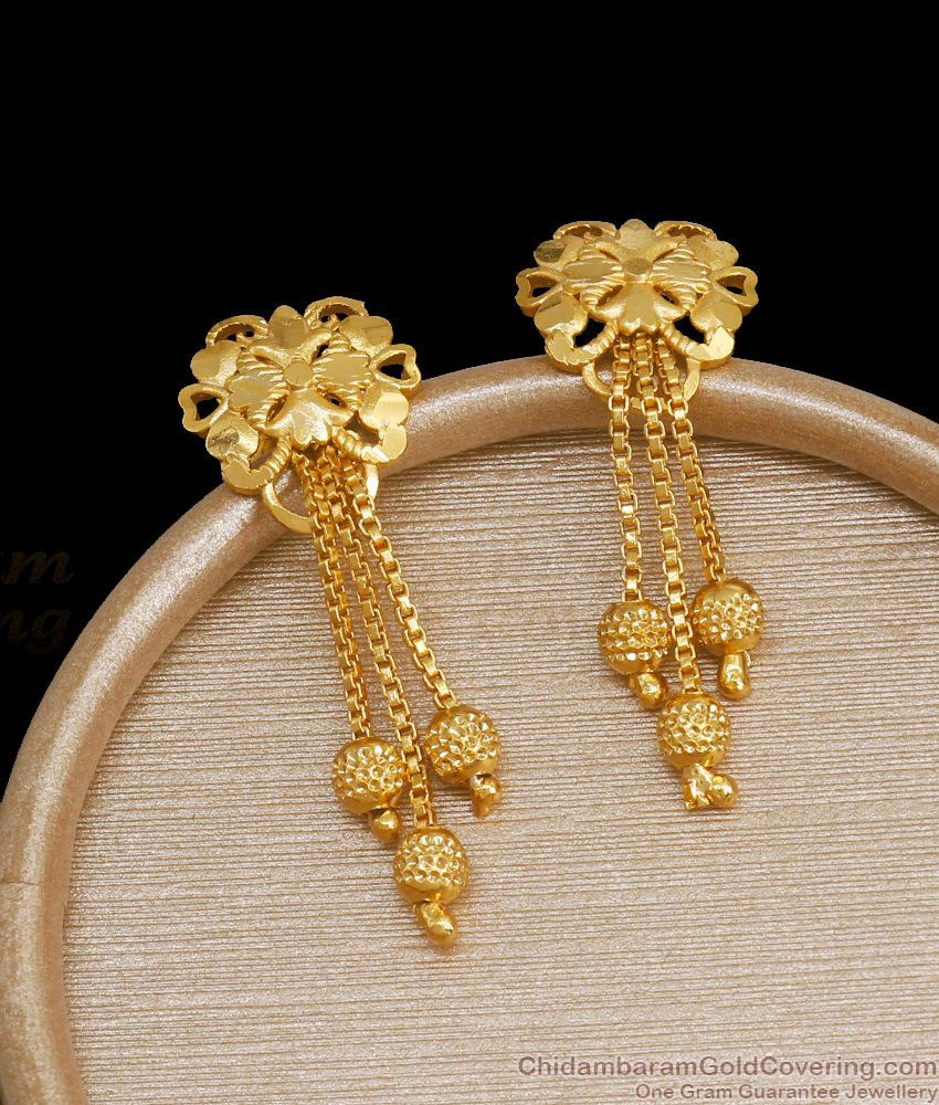 Beautiful Danglers Forming Gold Earring Collections Shop Online ER3640