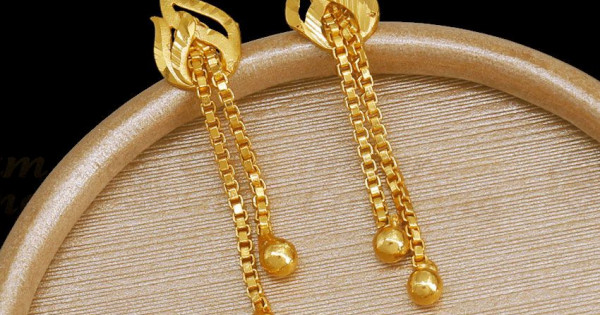 Office Wear 2 Gram Gold Earring Womens Dangler Collections ER3641