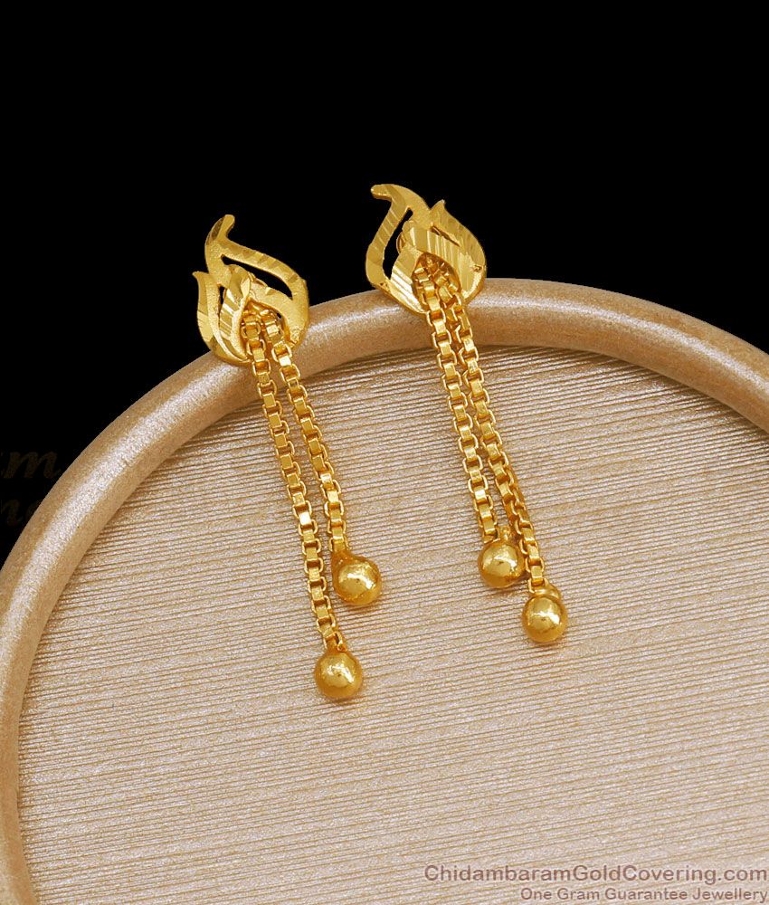 Office Wear 2 Gram Gold Earring Womens Dangler Collections ER3641
