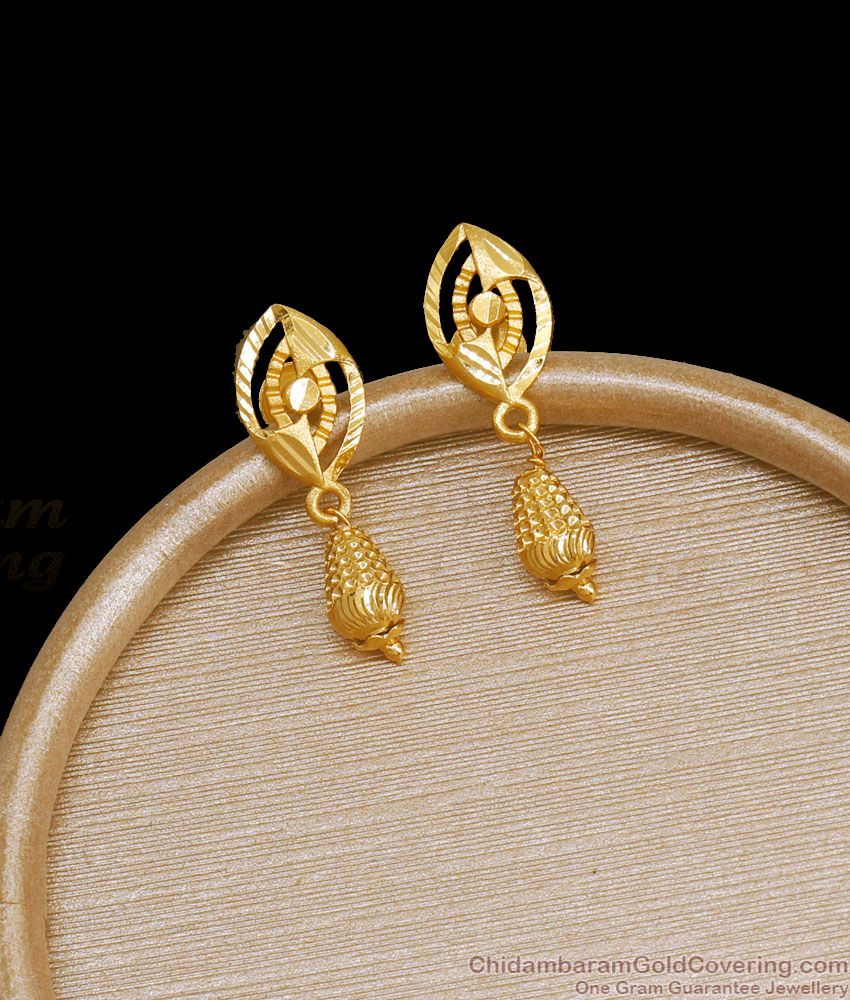 Two Gram Gold Stud Earring Office Wear Collections ER3642