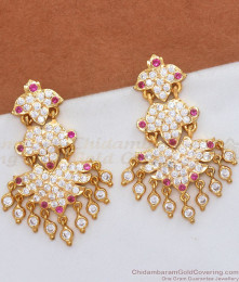 Long Danglers Five Metal Earrings Collections Shop Online ER3662 Long Danglers Five Metal Earrings Collections Shop Online ER3662