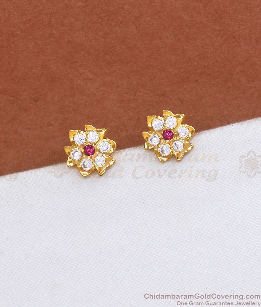 First Quality Floral  Impon Stud Earring Daily Wear ER3671