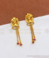 Floral Two Gram Gold Earring Dangler Ruby Stone Collections Shop Online ER3673