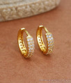 One Gram Gold Hoop Diamond Earring Pattern Shop Online ER3676