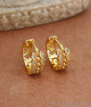 Glittering White Stone 1 Gram Gold Hoop Earrings Shop Online ER3678