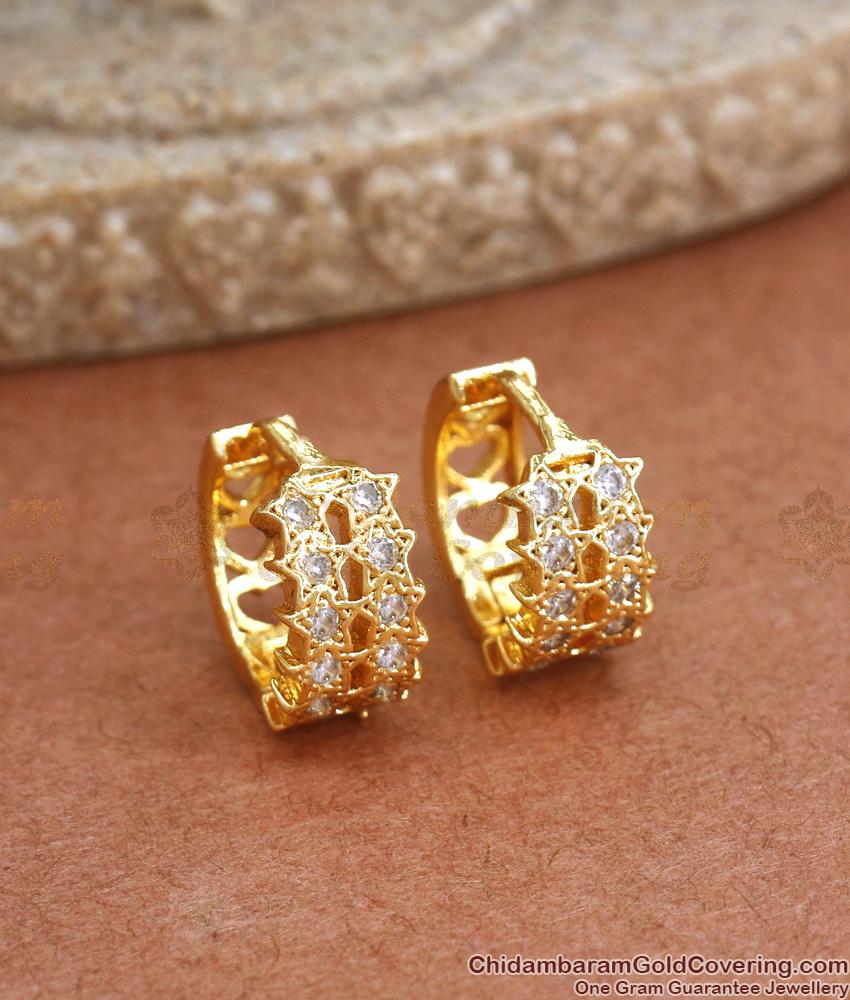 Stylish Gold Plated Earring Hoop Collections Office Wear ER3679