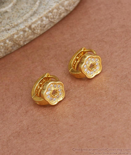 Rhodium Plated Gold Diamond Earring, Small Daily Office Wear Earring In Gold  Gender: Women's at Best Price in Jaipur | Valentine Jewellery India Pvt.  Ltd.