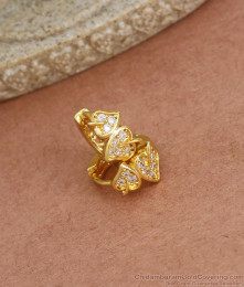 Stylish Leaf Design 1 Gram Gold Hoop Earring Collections ER3688 Stylish Leaf Design 1 Gram Gold Hoop Earring Collections ER3688