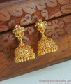 New 1 Gram Gold Jhumki Plain Earring Floral Designs Shop Online ER3694