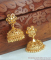 Bridal Real Gold Tone Jhumki Earring Medium Size Collections Shop Online ER3698