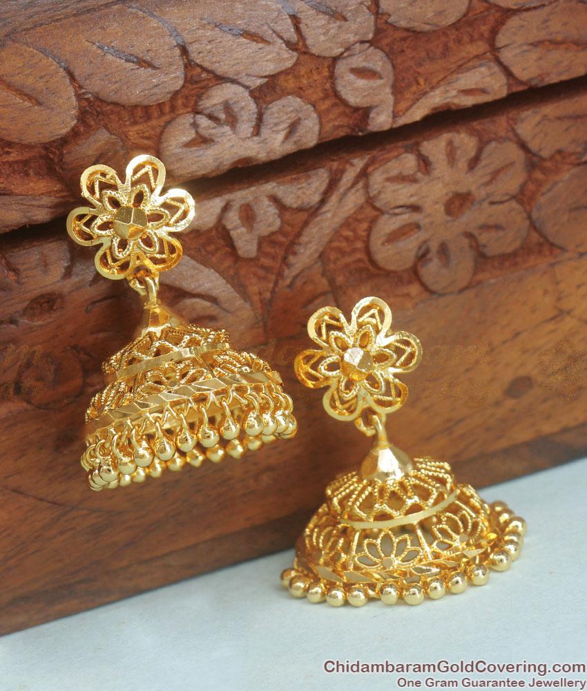 Pure Gold Plated Bridal Jhumki Earring Collections Shop Online ER3699