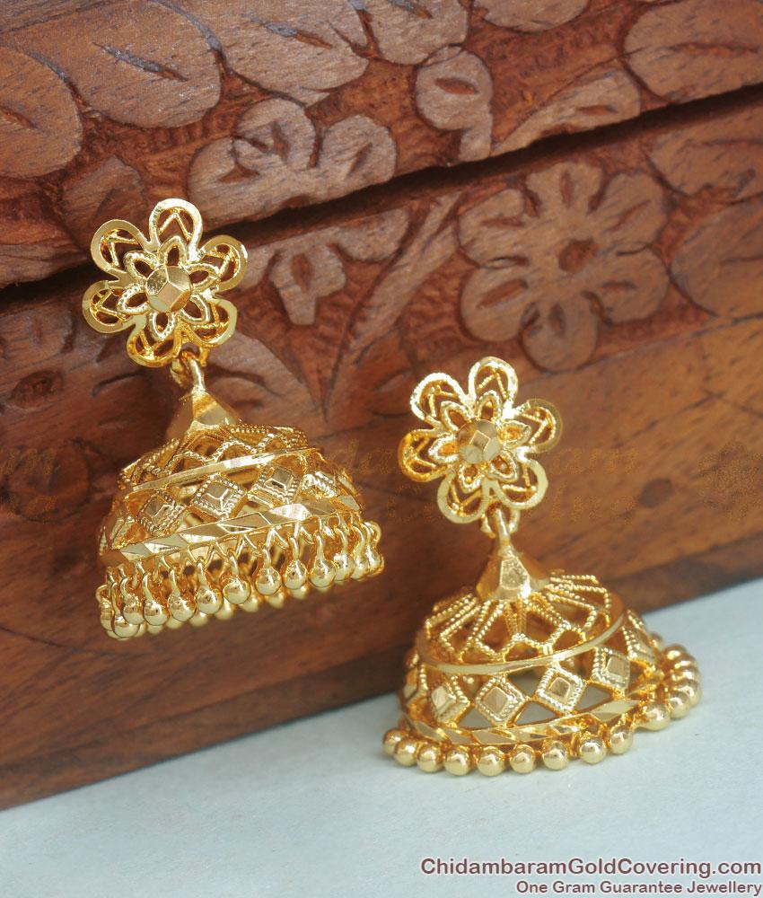 Premium Gold Plated Jhumki Earring For Womens Bridal Collections ER3700