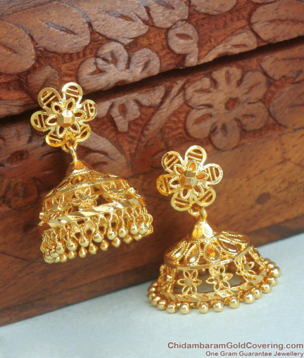 Beige - Ruhi Handcrafted GS Jute Jhumki Earrings