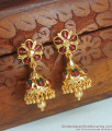 Multi Stone Gold Plated Jhumki Earrings Party Wear Collections ER3706