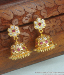 Bridal Impon Earring 5 Metal Jhumki Collections Shop Online ER3715 Bridal Impon Earring 5 Metal Jhumki Collections Shop Online ER3715