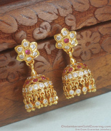 Grand Bridal Impon Panchaloha Jhumki Earring Collections Shop Online ER3720 Grand Bridal Impon Panchaloha Jhumki Earring Collections Shop Online ER3720
