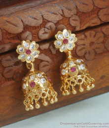Buy Impon Jhumki Bridal Design 5 Metal Earring Collections ER3724 Buy Impon Jhumki Bridal Design 5 Metal Earring Collections ER3724