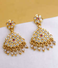 Traditional Impon Earring Bridal Dangler Collections ER3735 Traditional Impon Earring Bridal Dangler Collections ER3735
