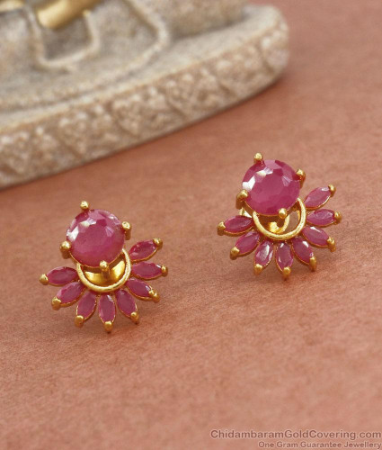 Earrings stone design sales