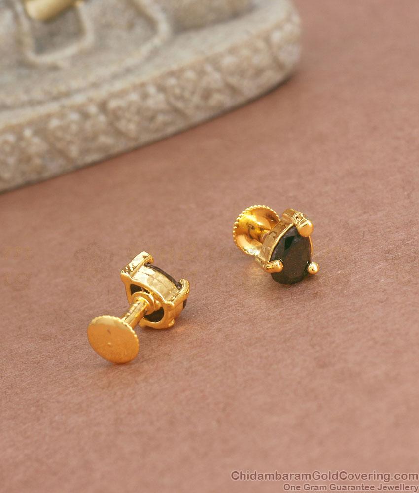 Rare Black Stone Gold Imitation Studs Collection Shop Online ER3767