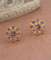 New Amethyst Stone Studs Gold Plated Finish Shop Online ER3784