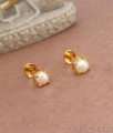 One Gram Gold Earring Pearl White Studs Collections ER3795