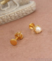 One Gram Gold Earring Pearl White Studs Collections ER3795