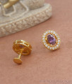 Beautiful Cz Stones Gold Oval Studs Collections Shop Online ER3798