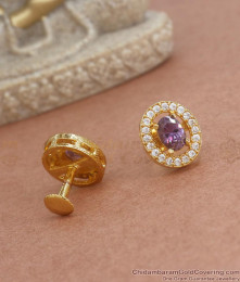 Beautiful Cz Stones Gold Oval Studs Collections Shop Online ER3798 Beautiful Cz Stones Gold Oval Studs Collections Shop Online ER3798
