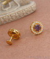 Buy Multi Color Stone Gold Imitation Round Stud Earrings Shop Online ER3802
