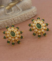 Vintage Earring Collections Emerald Stone Bid Studs for Party Use ER3811