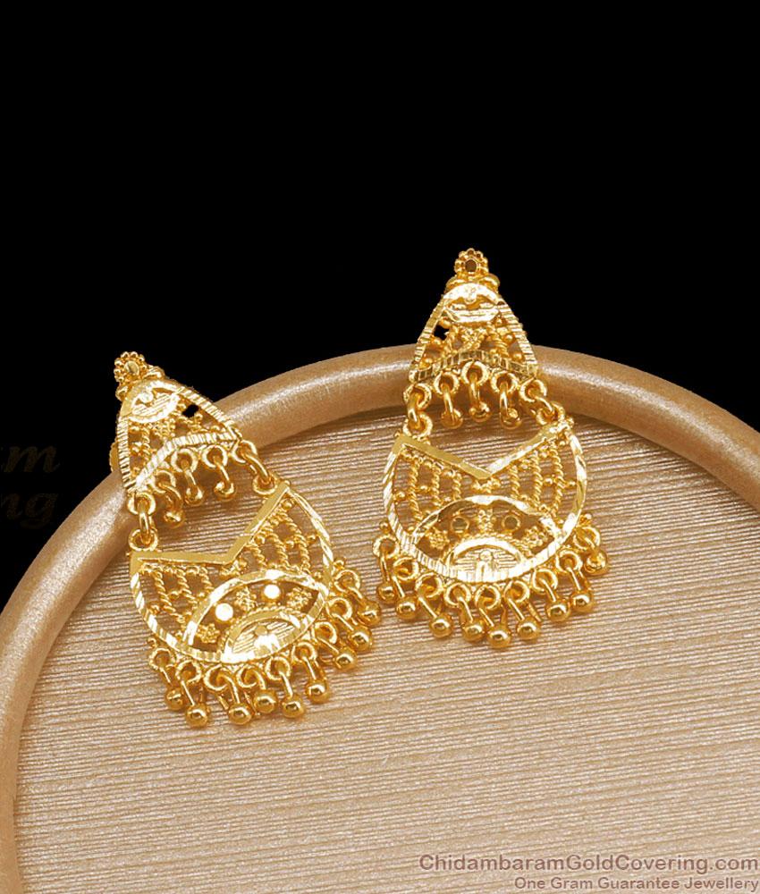 Stylish Hanging Beads Gold Plated Earrings Shop Online ER3815