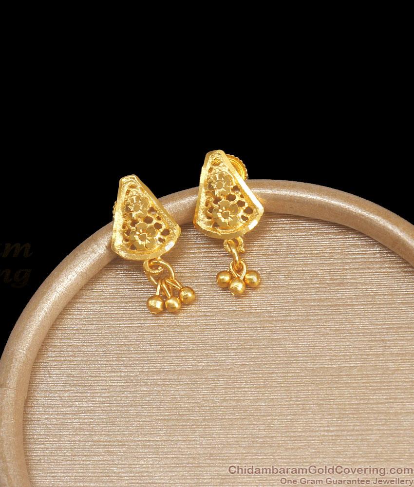 Stylish Gold Plated Earrings Floral Stud Designs ER3817