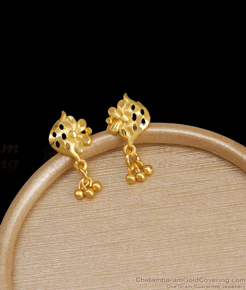One Gram Gold Earrings Floral Designs Studs Shop Online ER3819