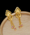 Unique 2 Gram Gold Earrings Ruby Stone Danglers Shop Online ER3831