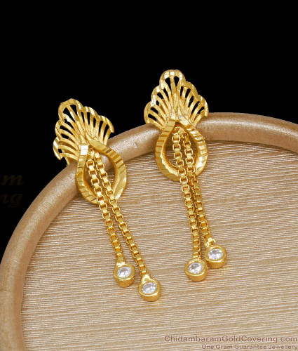 Traditional gold shop earrings design